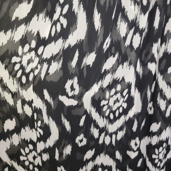 Vince Camuto black & white chiffon maxi skirt size 6 - Picture 4 of 8